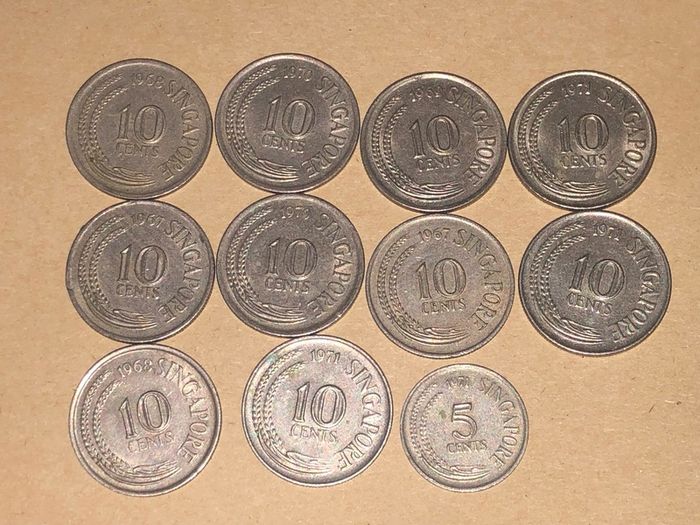 Singaporean coins x 4