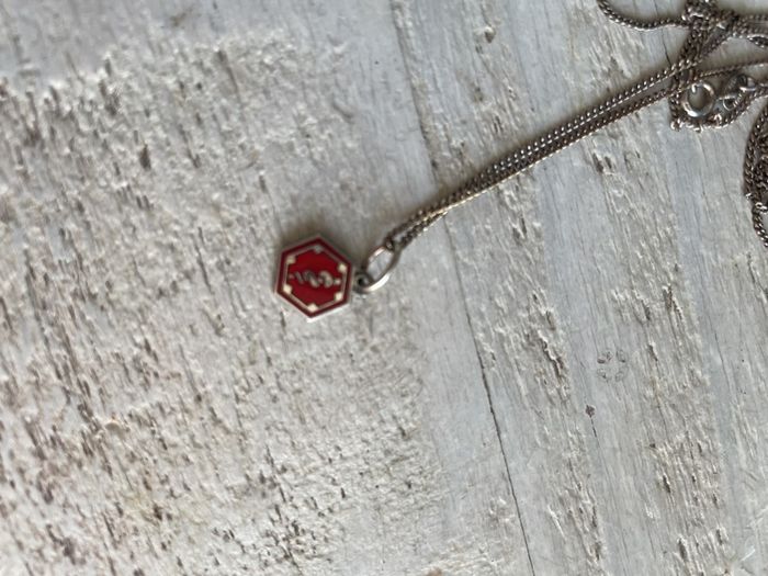 Vintage Italian 925 Silver Enamel Snake Necklace