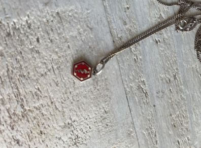 Vintage Italian 925 Silver Enamel Snake Necklace
