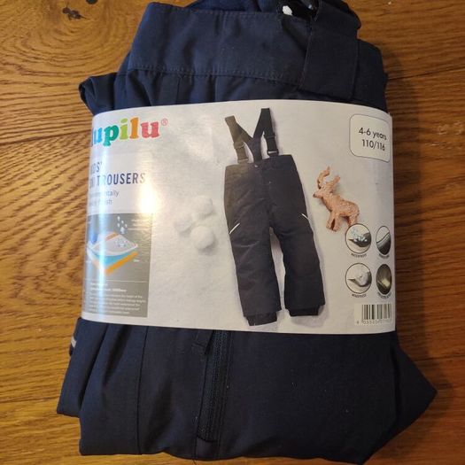 BNWT Lupilu Kids Navy Ski Trousers / Salopettes 4-6 Years (110/116)