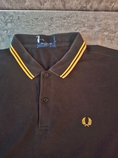 Fred Perry Polo - Black/Yellow L