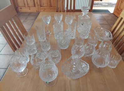 Crystal glasses, decanter 2 dishes  must go by Thursday