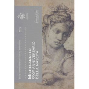 San Marino 2 Euro Commemorative Coin 2025 - Michelangelo BU. Coincard.
