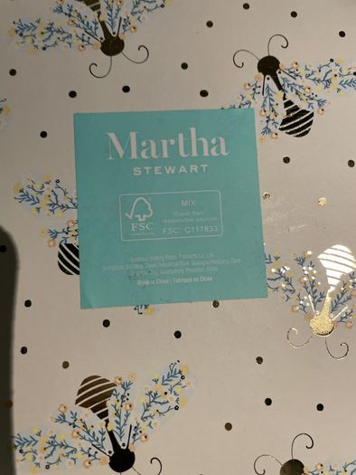Martha Stewart gift box with gold bow