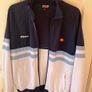 ELLESSE zipped sweater. Navy, white & blue. Size medium.  In very good lightly used condition. Weighty 50% cotton Image 10