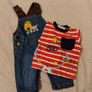 Next Baby Demin Dungaree,s & Top Image 8