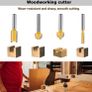 12 PCS 6.35mm 1/4 Inch Shank Tungsten Carbide Tipped Router Bit Set with Wrench (FREE POSTAGE) Image 6