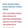 Emily black 2 seater electric recliner Image 3
