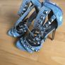 Carvela Denim Blue Studded and Crystal Embellished Shoe Image 2