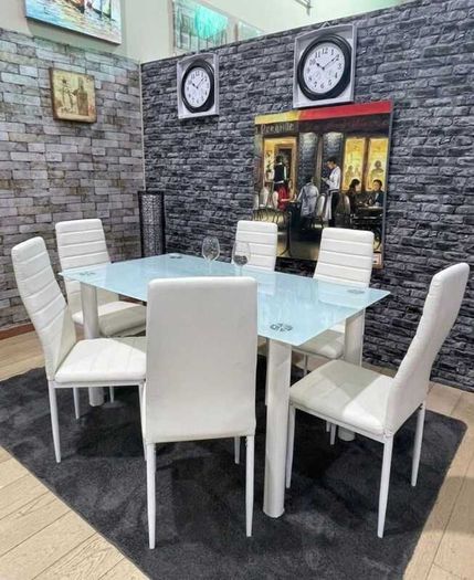 Glass Dining Table Set 6 chairs FREE Delivery