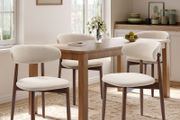 Set of 4 Solid Wood Upholstered Dining Chair