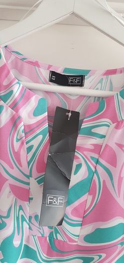 F&F pink and turquoise kaftan Sz M (12-14 UK) - Bnwt Rrp 22