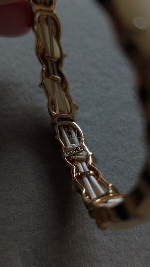 Vintage Monet Gold Tone Elastic Bracelet 1960s