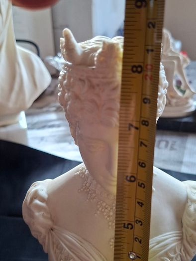 Beautiful Rare Old Parian Ware Bust Queen Alexandra (wife of King Edward VII) and was produced by the renowned British firm Robinson & Leadbeater, This bust was  produced 1897 Ideal for Home or Stage Movie Props