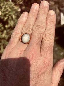 Gold ring (22k) with large natural Star sapphire.