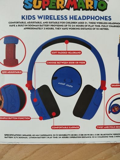 Super Mario Kids Wireless Headphones