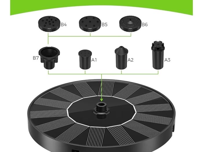 FREE EXPRESS SHIPPING Solar Fountain Pump, Circle Garden Solar Powered Water Pump Solar Panel Kit Water Pump for Pond, Fountain, BirdBath, Garden Decoration, Water Cycling, No Electricity Required