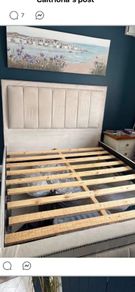 Cream bed frame