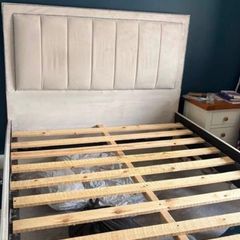 Cream bed frame