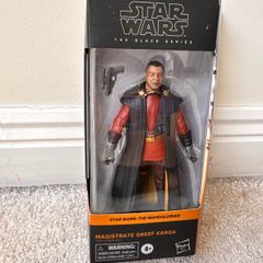 Hasbro Star Wars the Black Series Mandalorian Magistrate Greef Karga Damaged Box Please see photos