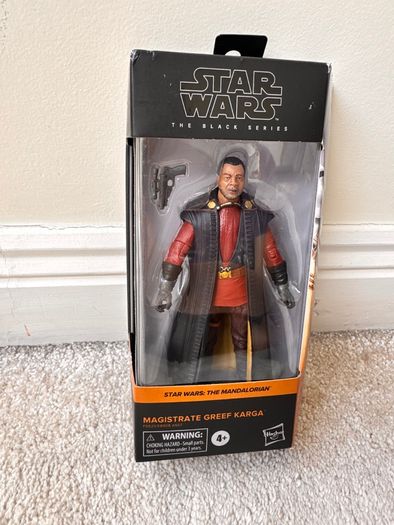 Hasbro Star Wars the Black Series Mandalorian Magistrate Greef Karga Damaged Box Please see photos