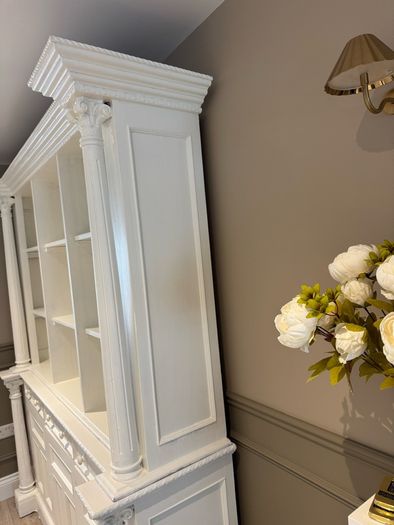 Solid Wood Antique Dresser/ Cabinet/ Bookshelves in Farrow and Ball