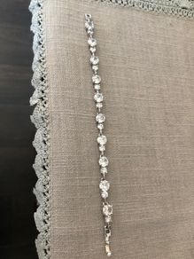 Silver diamond bracelet