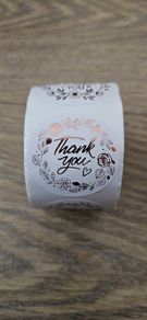 Thank You Stickers Rose Gold x500 Stickers  Price For All