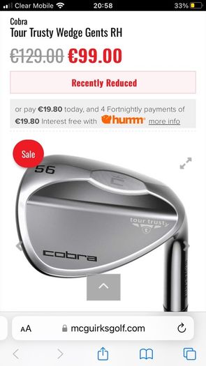 Brand New Cobra Tour Trusty (52) Wedge