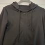 Black full zip hoodie with front pockets, size 8 Image 2
