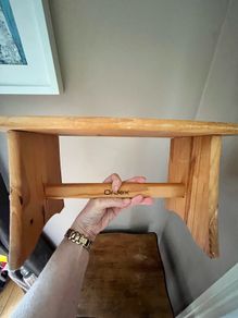 Small sturdy wooden step stool
