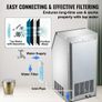 NEW SALE | Commercial Ice Maker, 132 LBS/24H, Stainless Steel Ice Cube Maker Machine w/ 22 LBS Storage, 410W Ice Making Machine w/ LED Control Panel Water Filter Pipes Ice Scoop for Bars Restaurants, 220V Image 6