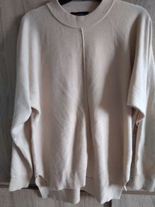 100% acrylic Beige sweater label size UK 8 but fits 8 10 small 12 worn once