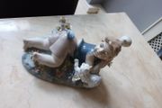 Ashford  Collection  Porcelain  "Girl, Butterfly &amp; Cat"