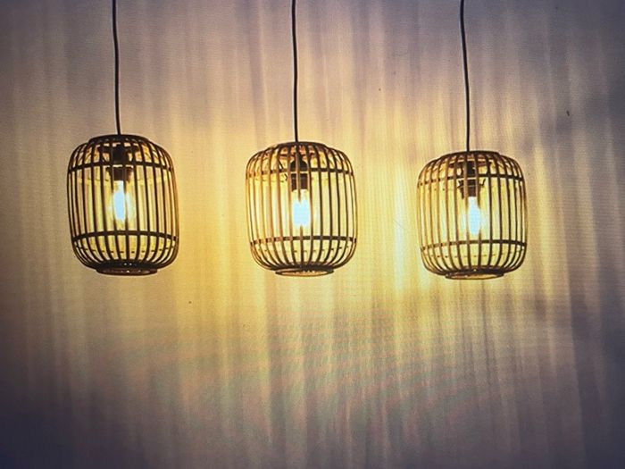 Rattan Pendant 3 Light