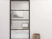 Sliding Door Aluminium and ESG Glass 102.5x205 cm Black