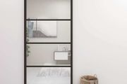 Sliding Door Aluminium and ESG Glass 102.5x205 cm Black