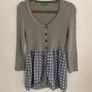 cardigan Bnwot small Benetton cardigan with satin peplum Image 9