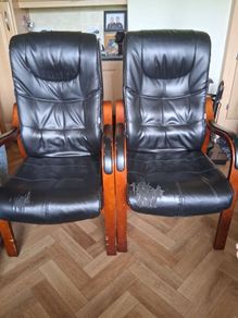 2 Fireside Armchairs .