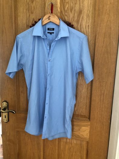 3 blue school shirts