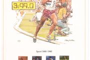1980 Great Britain Limited Edition Lithographed Print measuring 333mm X 257mm showing Sport Centenaries Commemorative stamps with First Day of Issue Cancel