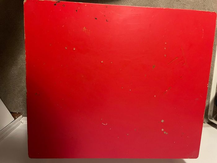 red ikea kids table