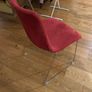Burgundy Fabric Chair Image 4