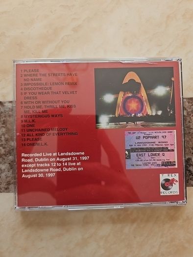U2  CDr - She's Gone CD2. Popmart Tour. Landsdowne Road August 30,31 1997