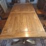 Solid oak kitchen table with 6 kitchen chairs Image 3