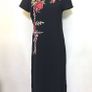 NEW - Zara Embroidered black midi dress UK 8 Image 6