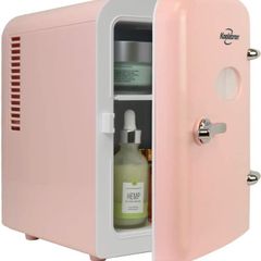 Retro 4L 6 Can Portable Mini Fridge Compact Refrigerator for Bedroom Skincare Cosmetic Beauty Personal Cooler 12V and AC Cords, Desktop Accessory for Home Office Car Dorm Travel MULTIPLE COLOURS AVAILABLE (FREE POSTAGE)