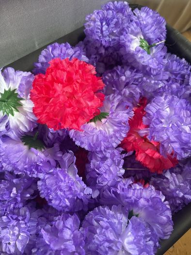 Faux funeral flowers