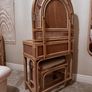 KIDS Vintage Rattan Dressing Table & Stool with cushion Image 3