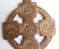 1945 All-Ireland History (G.A.A.) Gold 9Ct Medal: G.A.A. Kildare Rathcoffey